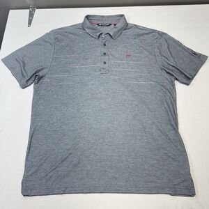 Travis Matthew Gray Multicolor‎ Polo XL Longhorn Logo Golf Casual